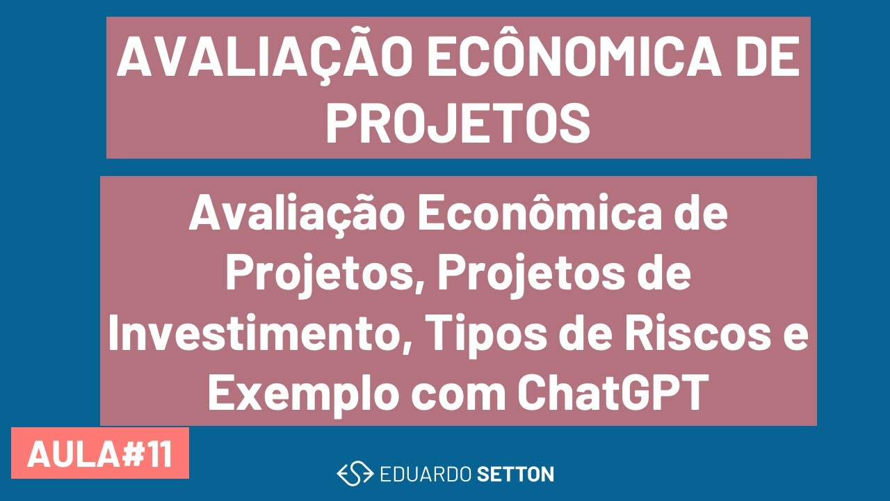Avaliação Econômica de Projetos, Projetos de Investimento, Tipos de Riscos e Exemplo com ChatGPT