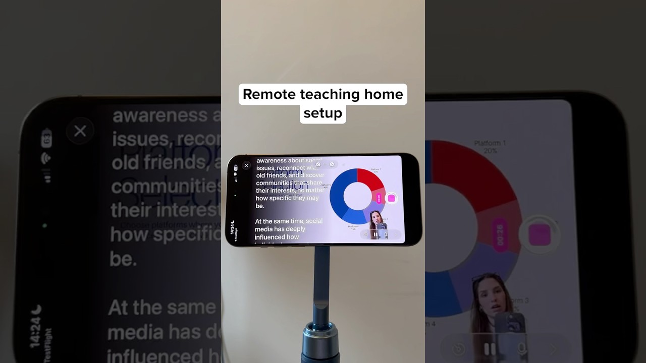 Easy remote teaching home setup for online classes