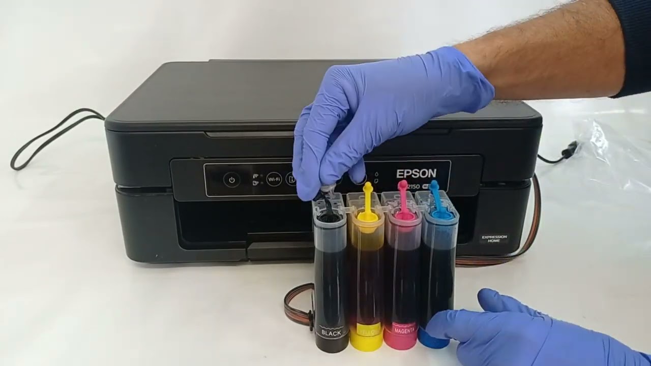 CISS Système d'encrage en continu pour Epson XP-2150 2155 Installation réinitialisation la puce .