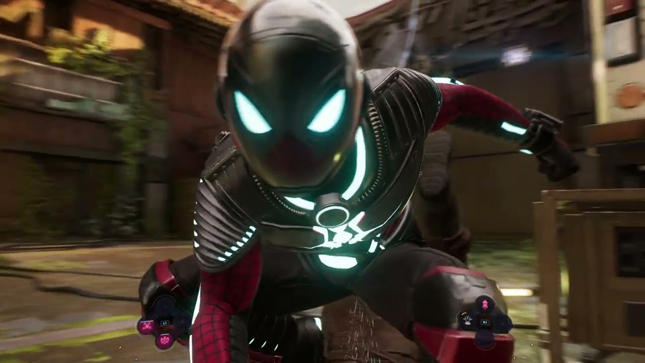 Spiderman 2 Use Stealth Web Strike Takedown and Perch Takedown Defeat Patrols