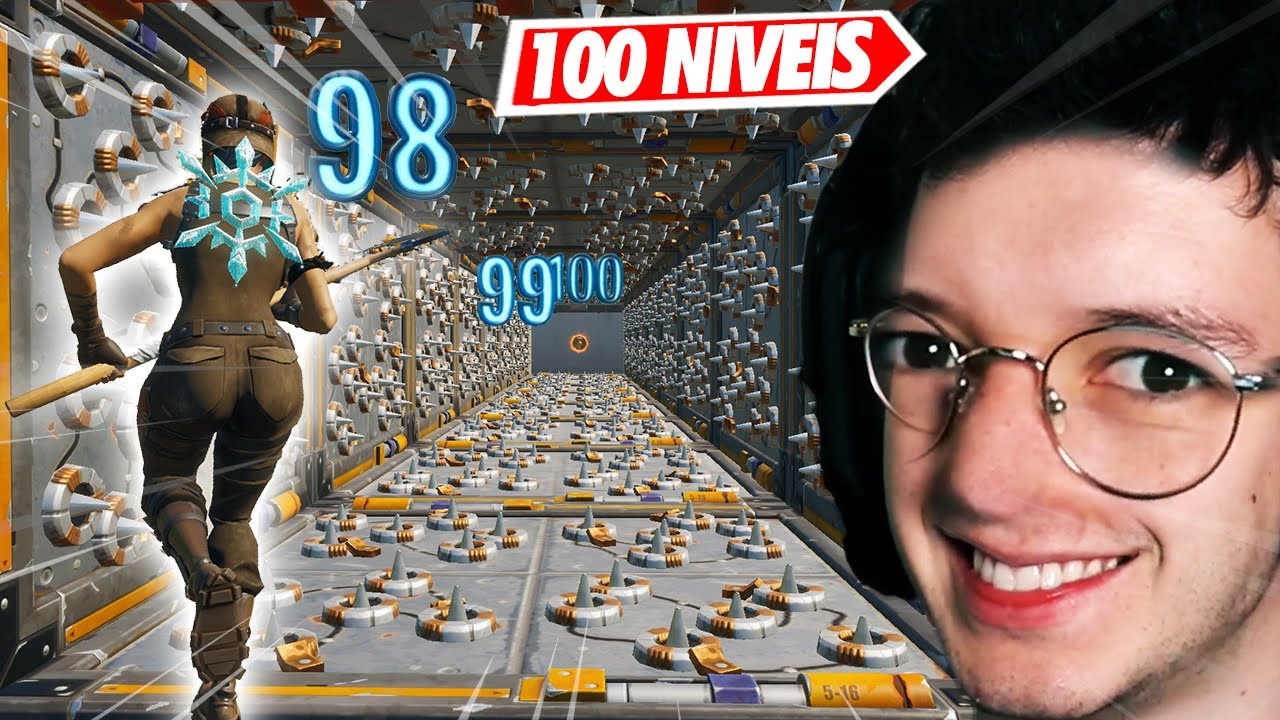 *NOVO* DEATHRUN DE 100 NÍVEIS NO FORTNITE! IMPOSSÍVEL?