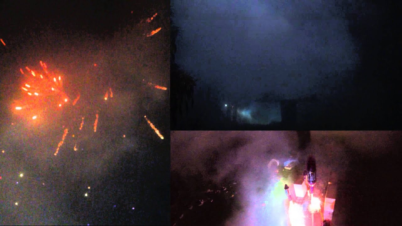 Back garden fireworks display finale in HD high definition 2013 in Reading using Gopro hero3