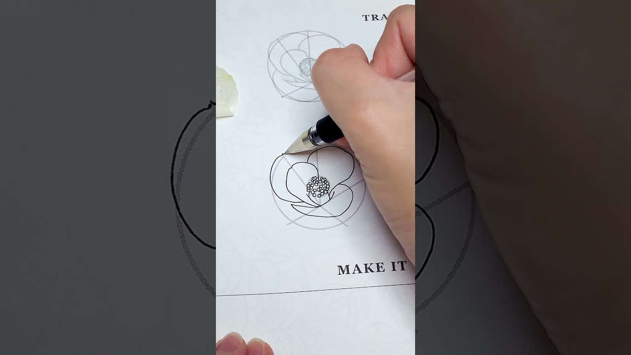 How to draw a Camellia in no time  #flowerart #flowereart