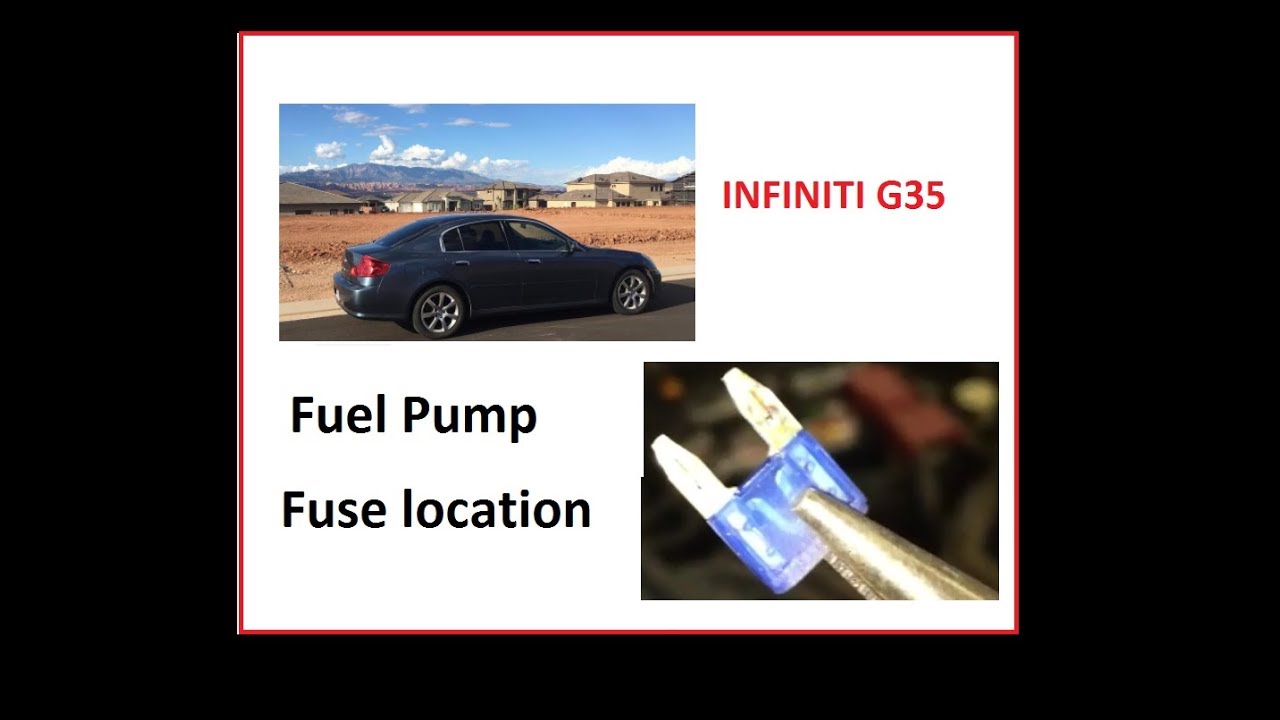 Hidden fuse box Infiniti g35 Fuel pump fuse location Infiniti G35   Donde se encuentra fusible