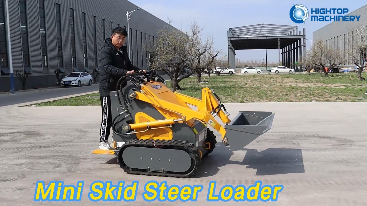Hydraulic Mini Skid Steer Loader Crawler Compact Flexible Diesel Engine