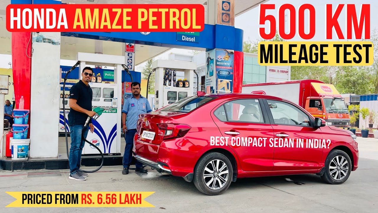 Тест пробега бензинового автомобиля Honda Amaze Petrol 2022 года на 500 км — лучший компактный се...