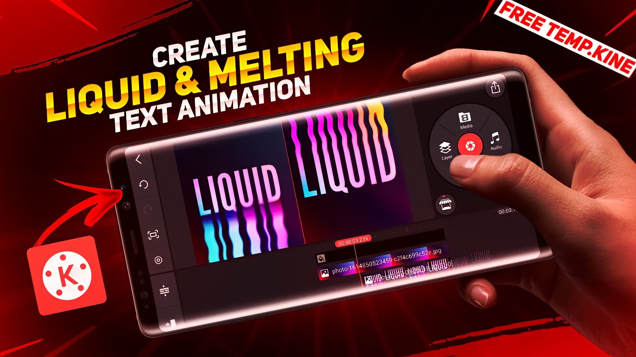 Create Liquid-Melting Text Animation In Kinemaster | Animated Melting Text Tutorial (Free Templates)