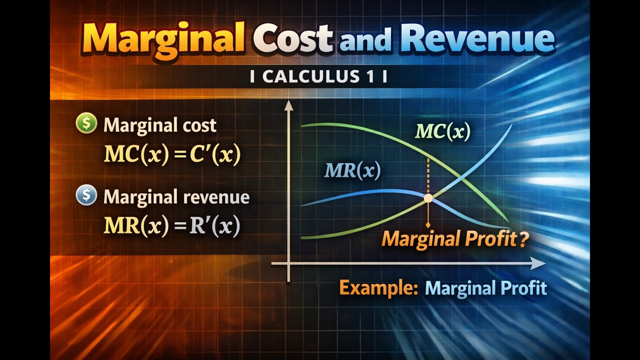 Marginal Cost and Marginal Revenue Explained | Calculus 1