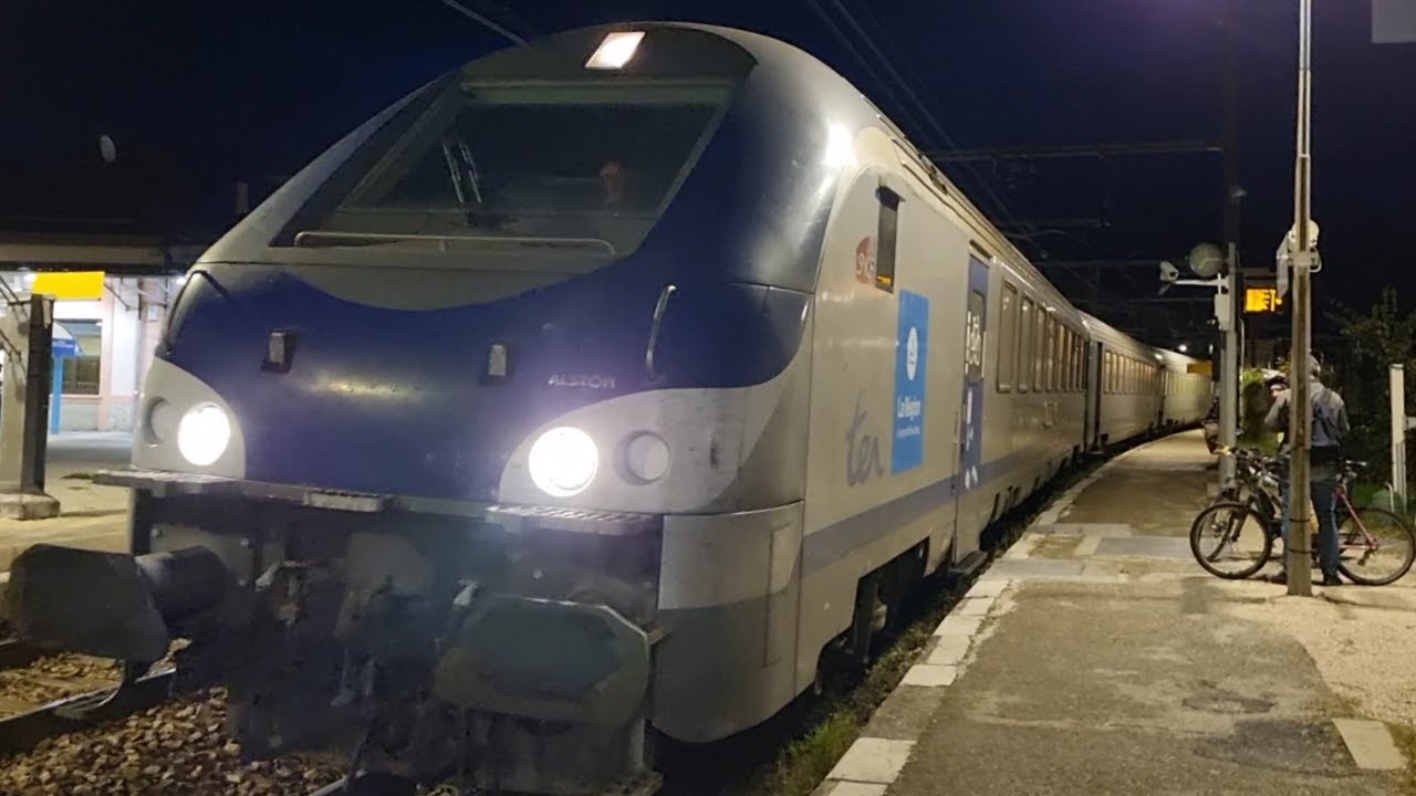 France: DVT leading, a Valence Ville to Annecy service arrives at Montmelian