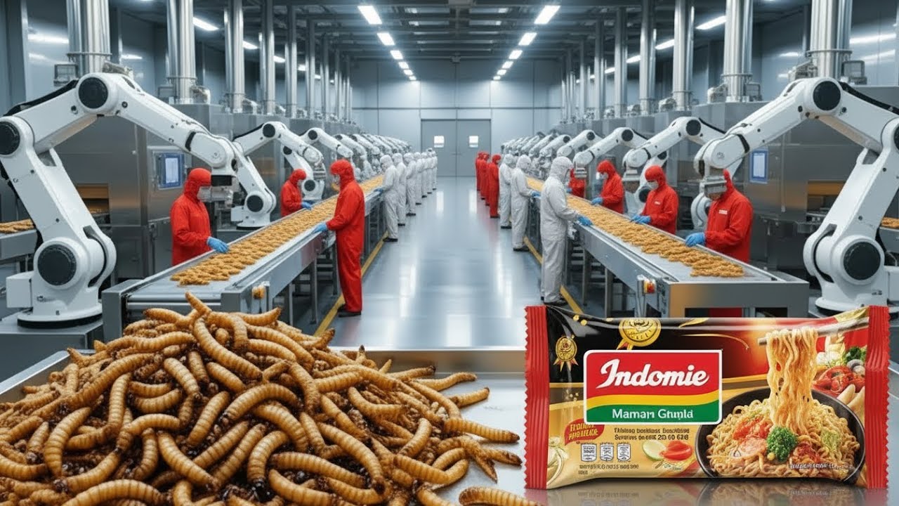 Inside the Factory  How Millions of Mealworms Are Processed Into Instant Noodles