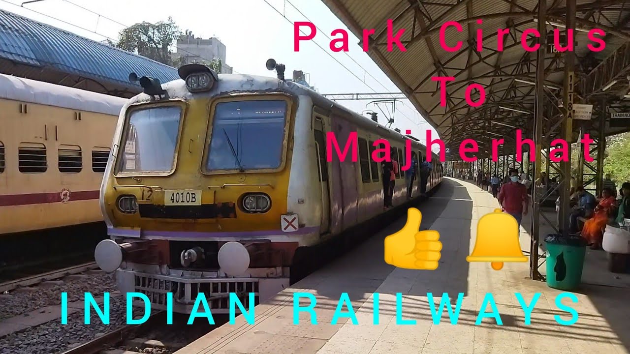 Park Circus Station to Majherhat Station...on Sealdah - BudgeBudge local 🚈👍🔔❤️#youtube @YouTube