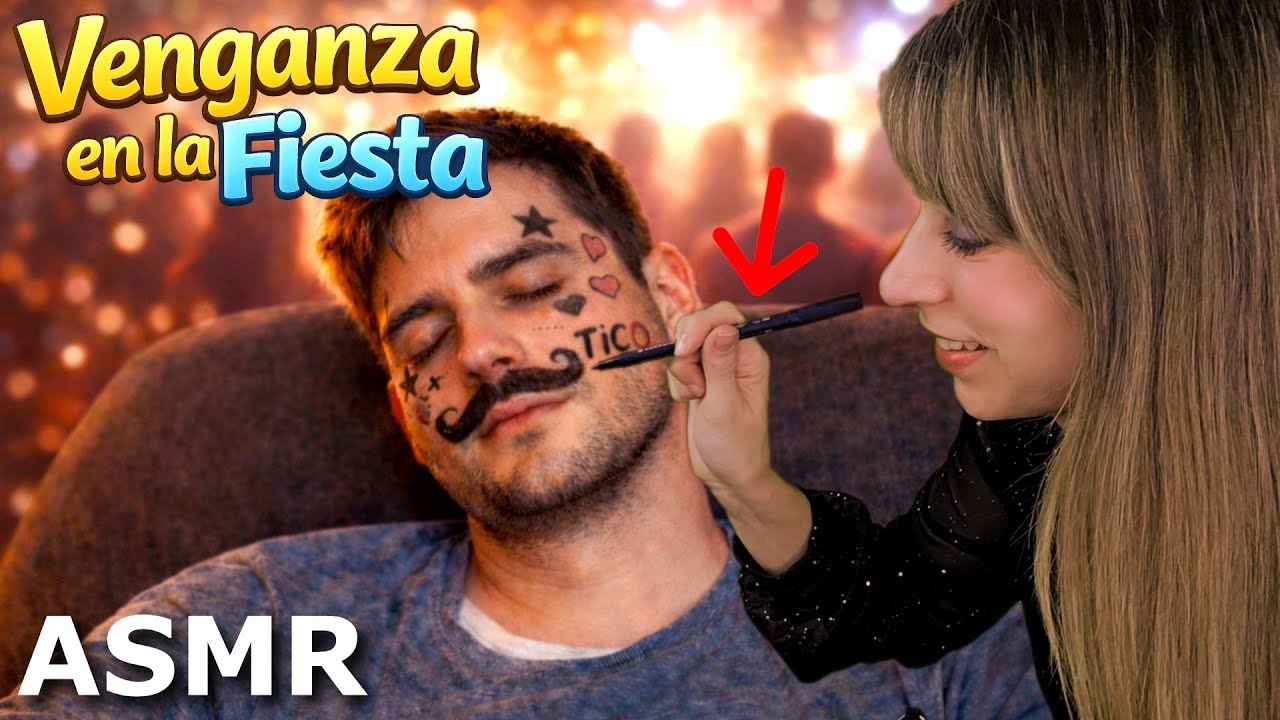 🎉ASMR Te Dormiste en mi fiesta y bueno ...era inevitable | Pinto Tu Carita | Roleplay Relajante