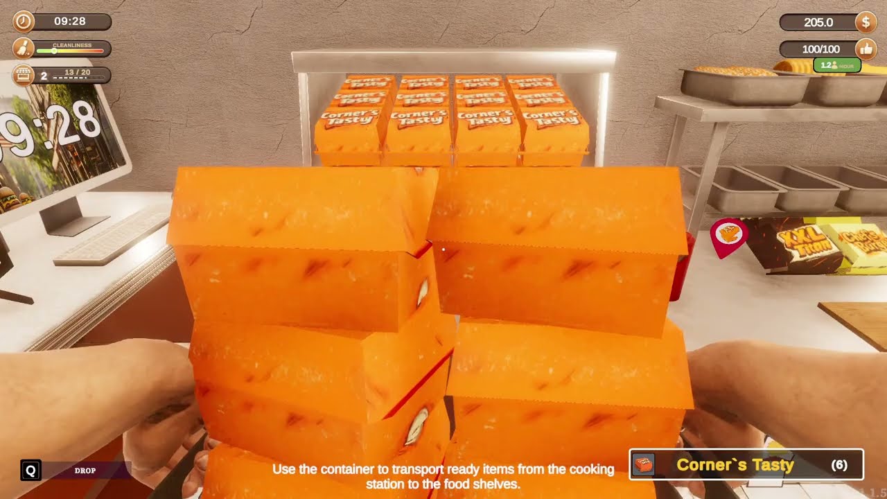 Corner Kitchen Fast Food Simulator Episode 2/10 - Gameplay - No Commentary