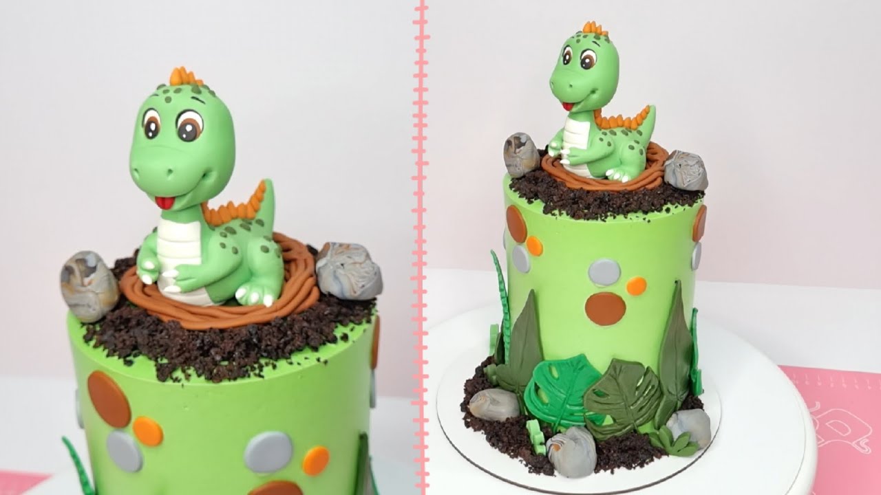 How to make a dinosaur cake topper: important points taught in this video🦕🦖