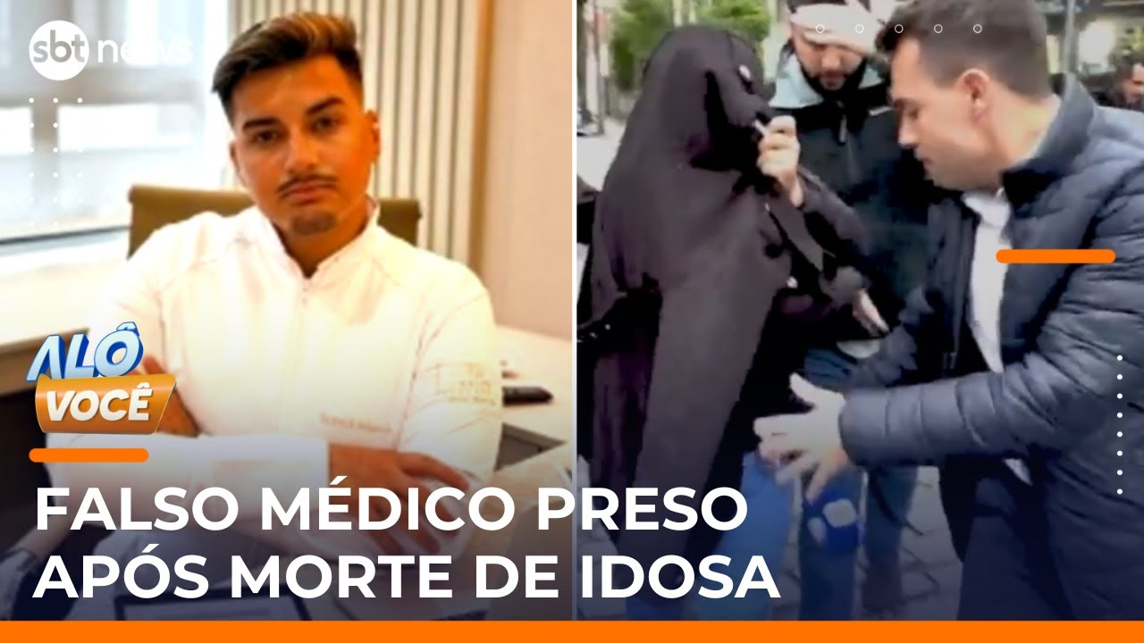 Idosa morre após lipo feita por falso médico e suspeito ataca equipe de reportagem | #AloVoce