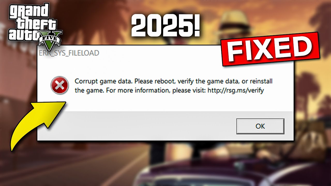How Fix GTA 5 Corrupt Game Data Error in 2025 |  GTA V Corrupt Game Data Error Easy Fix
