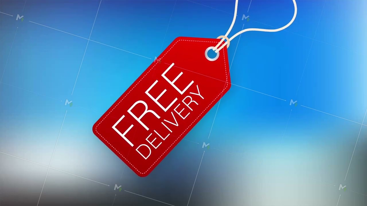 Free delivery. Badge with truck. Price tag. stock illustrtaion.