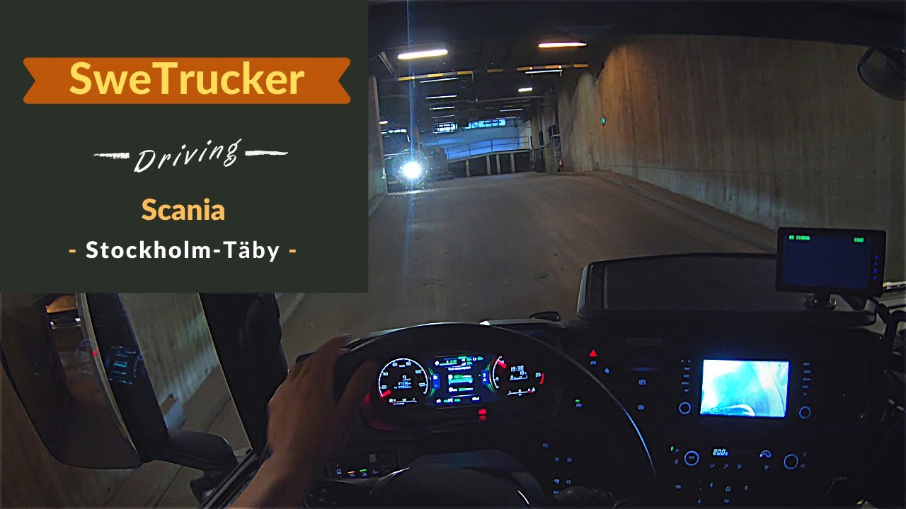POV Driving Scania - Sweden, Stockholm - Täby, 4K
