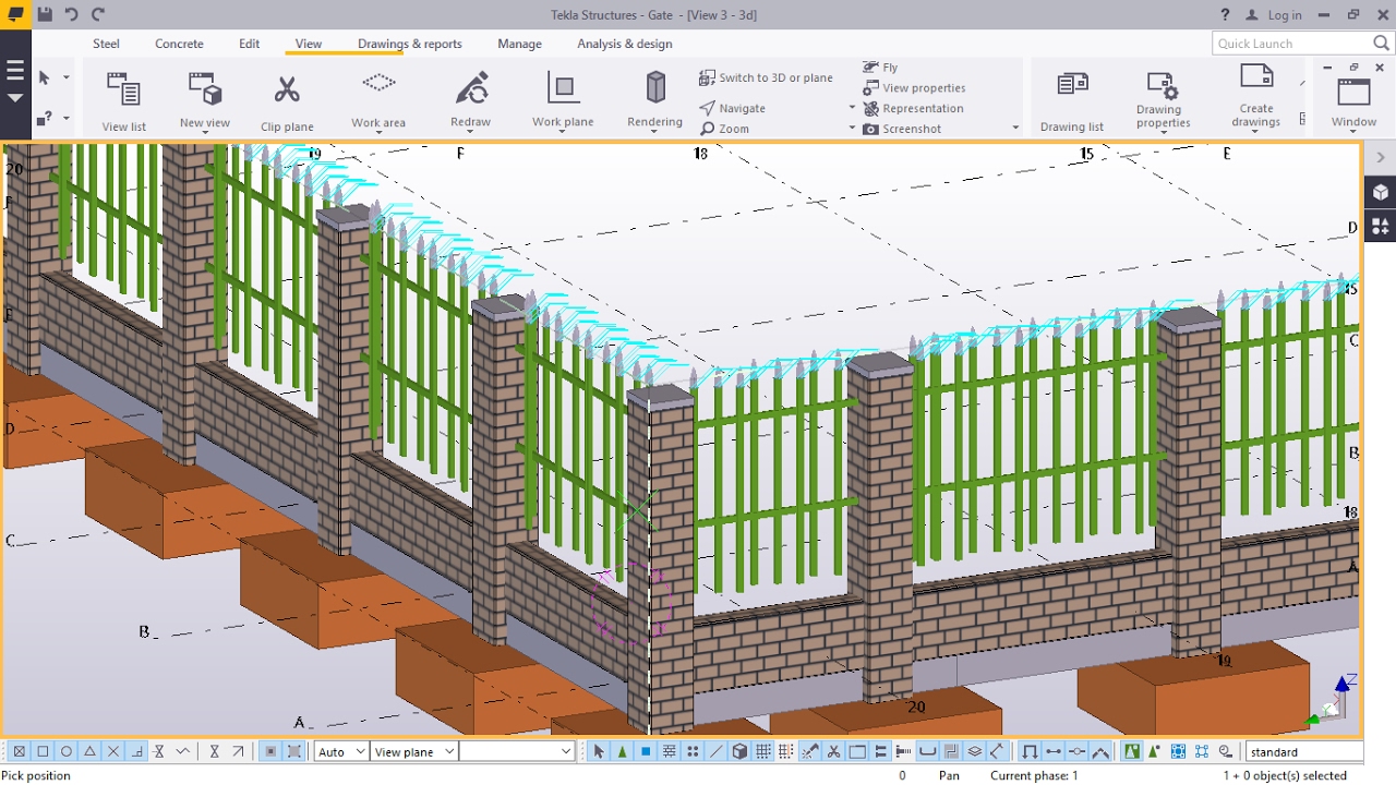 How to Create Picket Fence in Tekla Structures 2016i
