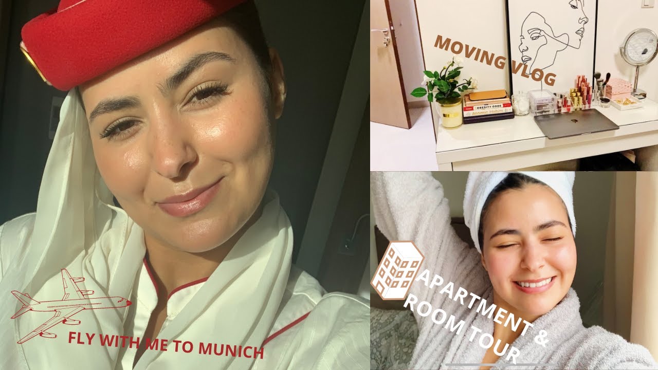 MOVE WITH ME + MY EMIRATES CABIN CREW ACCOMMODATION APARTMENT/ROOM TOUR + MUNICH LAYOVER | VLOG