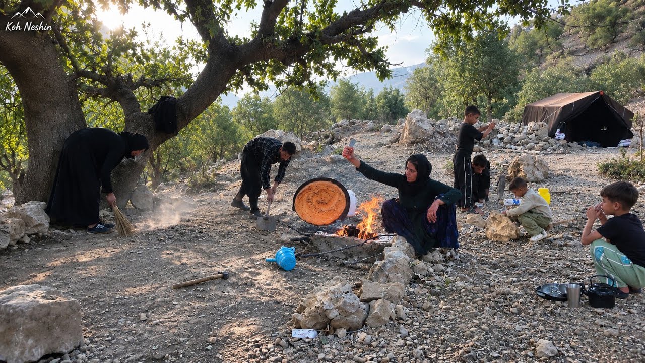 Real Life of Iranian Nomads in the Zagros 🌿🔥⛰️| A Family&rsquo;s Struggle for Survival and Simple Life