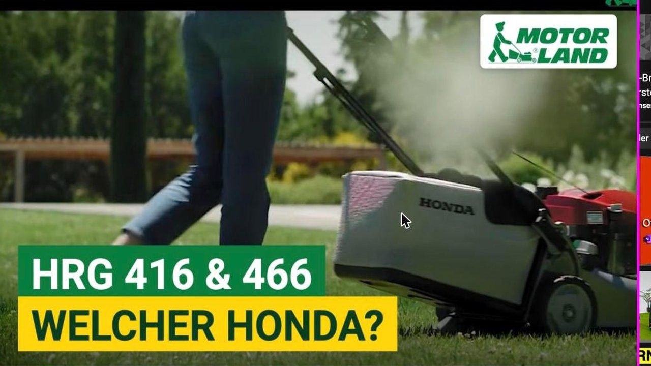 Honda HRG 416 und HRG 466 Benzin Rasenmäher mit oder ohne Antrieb / MotorLand stellt vor