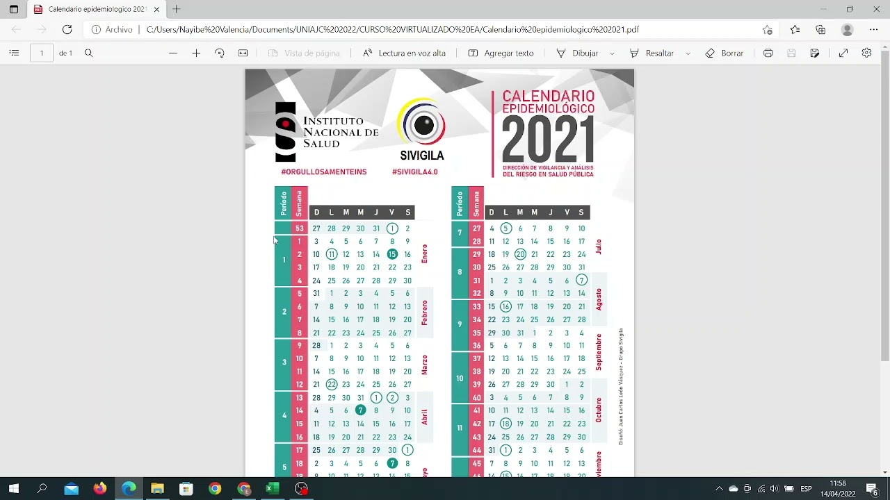Calendario epidemiológico