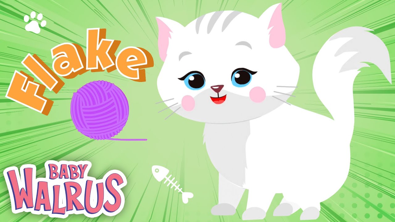 Állatbarátok – Flake a cica| Oktató sorozat 0–2 éves babáknak | Baby Walrus Magyarul 🐈 🧶