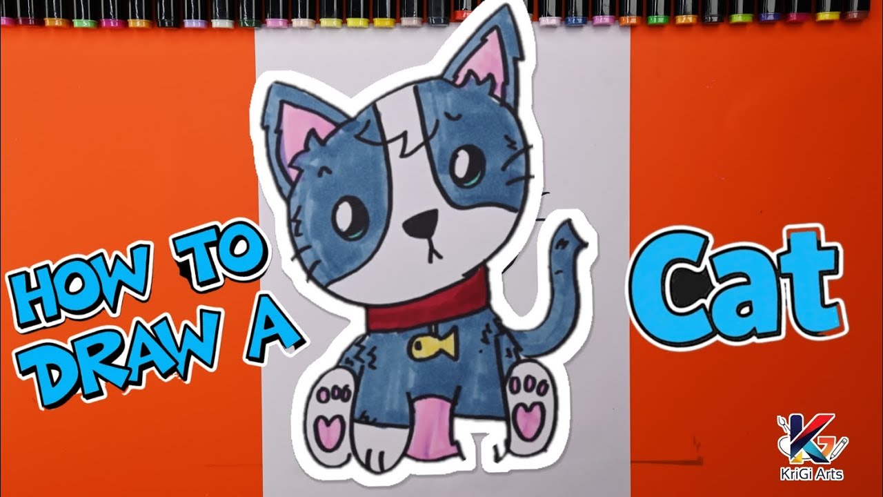 How to Draw a Cute Cat 🐱 | Easy Step-by-Step Drawing for Kids