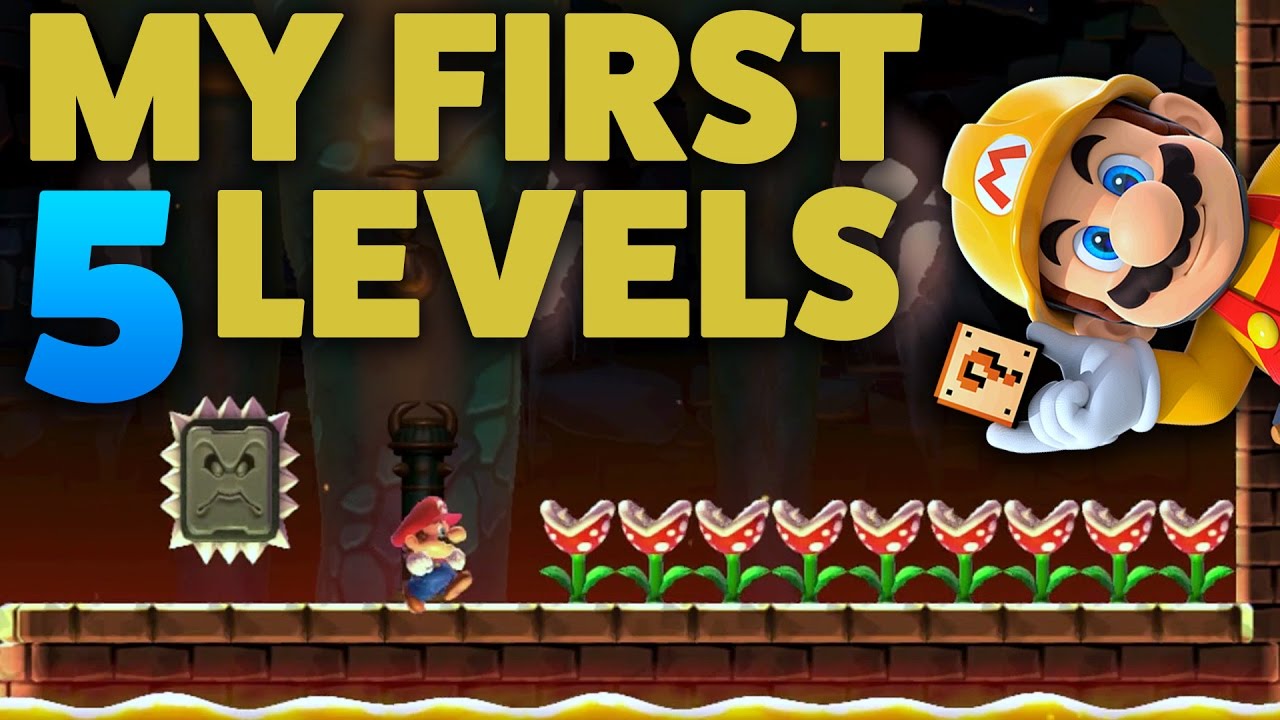 Super Mario Maker - MY FIRST 5 [HORRIBLE] LEVELS - Showcase