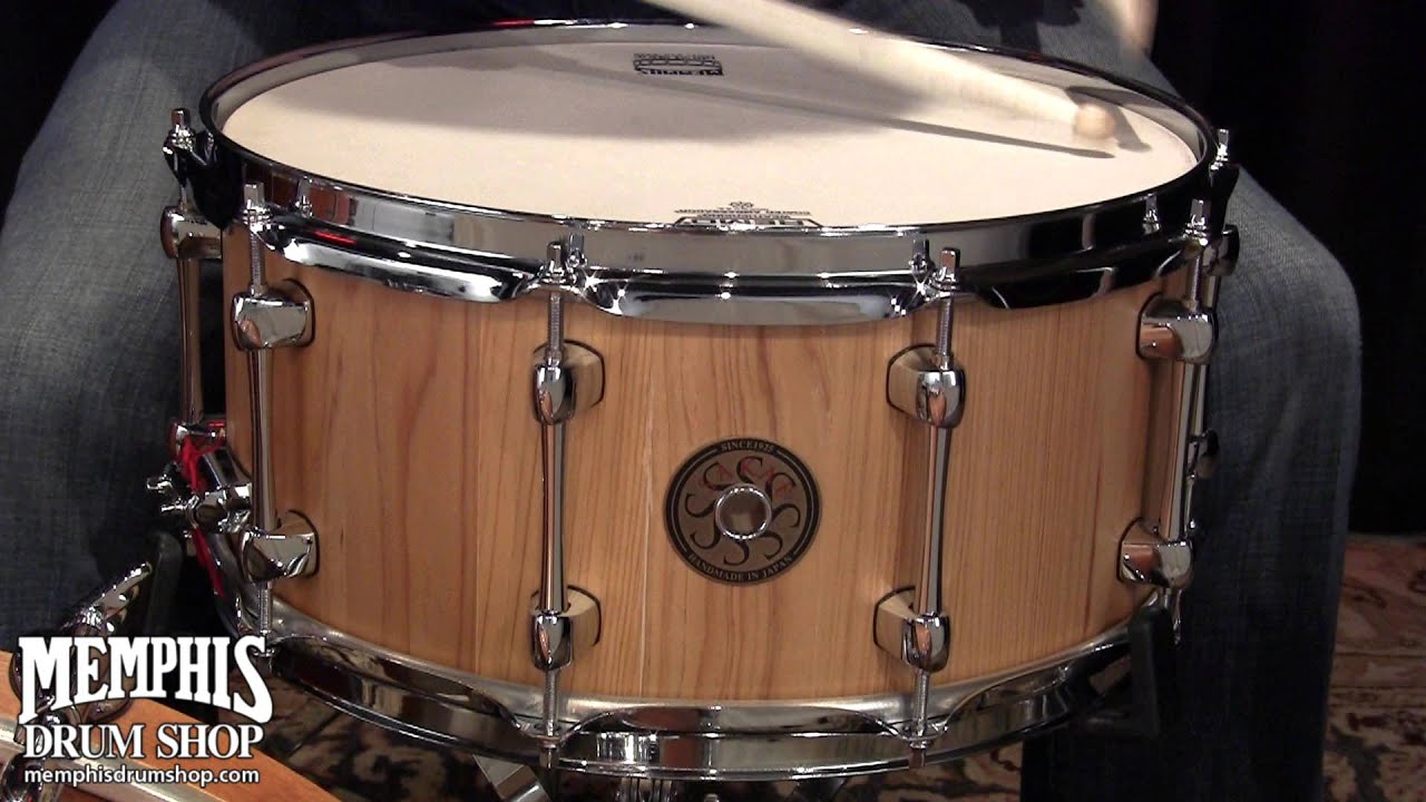 Sakae 14 x 6.5 Japanese Cypress Stave Snare Drum