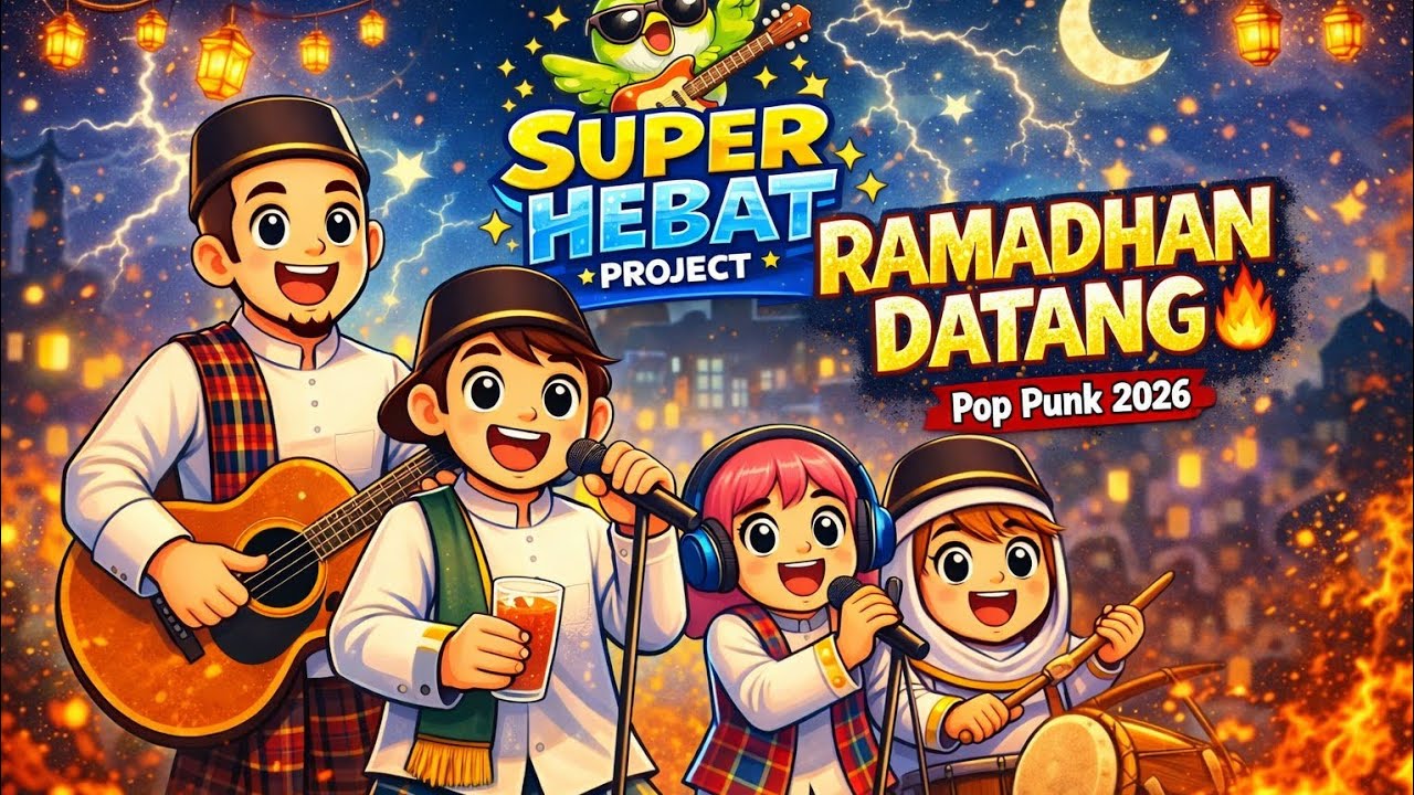 Ramadhan Datang – Super Hebat Project (Official Lyric Video) | Pop Punk Ramadhan 2026