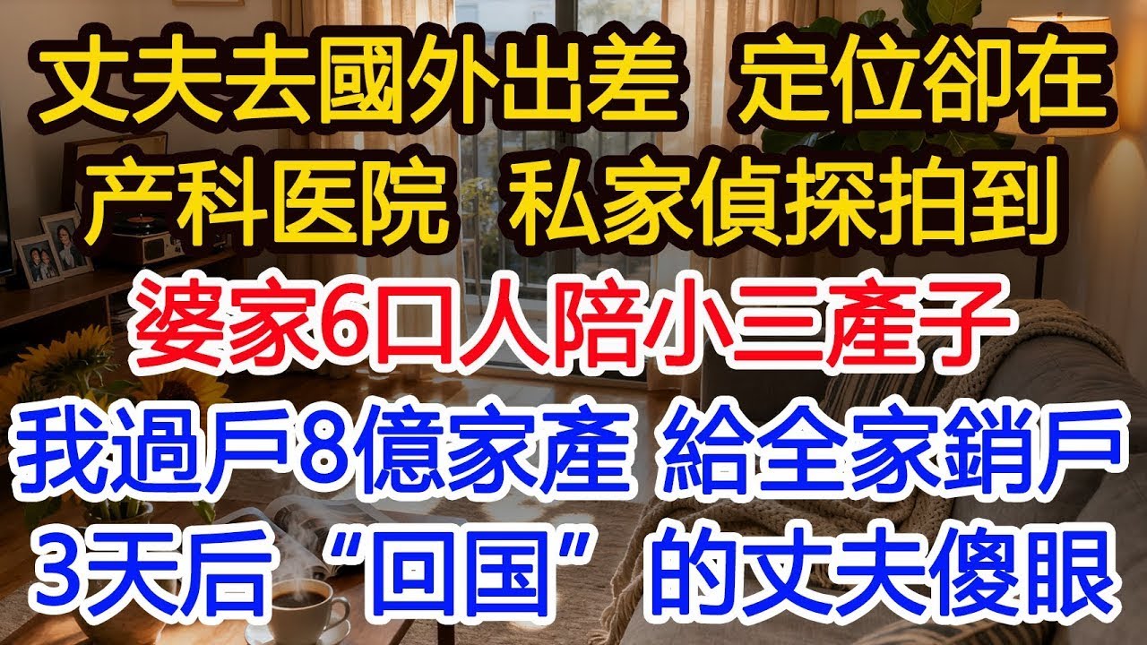 丈夫說去國外出差三天，定位顯示人在產科醫院，婆家6口人一起陪同小三產子，我沒鬧，幹了三件事，“回國”的丈夫傻眼了！#為人處世 #生活經驗 #情感故事 #故事 #小說 #戀愛 #情感 #婚姻