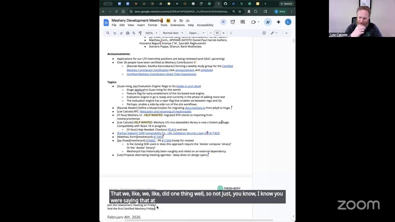 Meshery Development Meeting (Feb. 11th, 2026)
