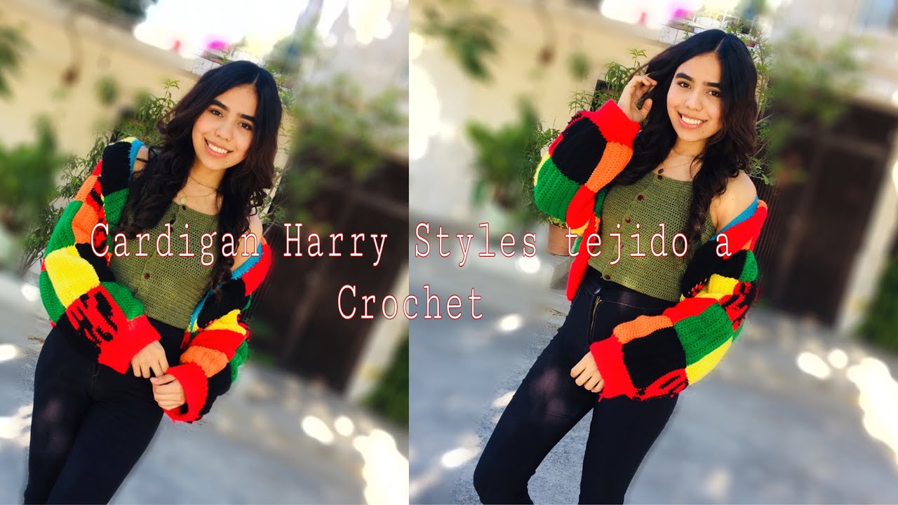 Cardigan Harry Styles Tejido a Crochet Facil