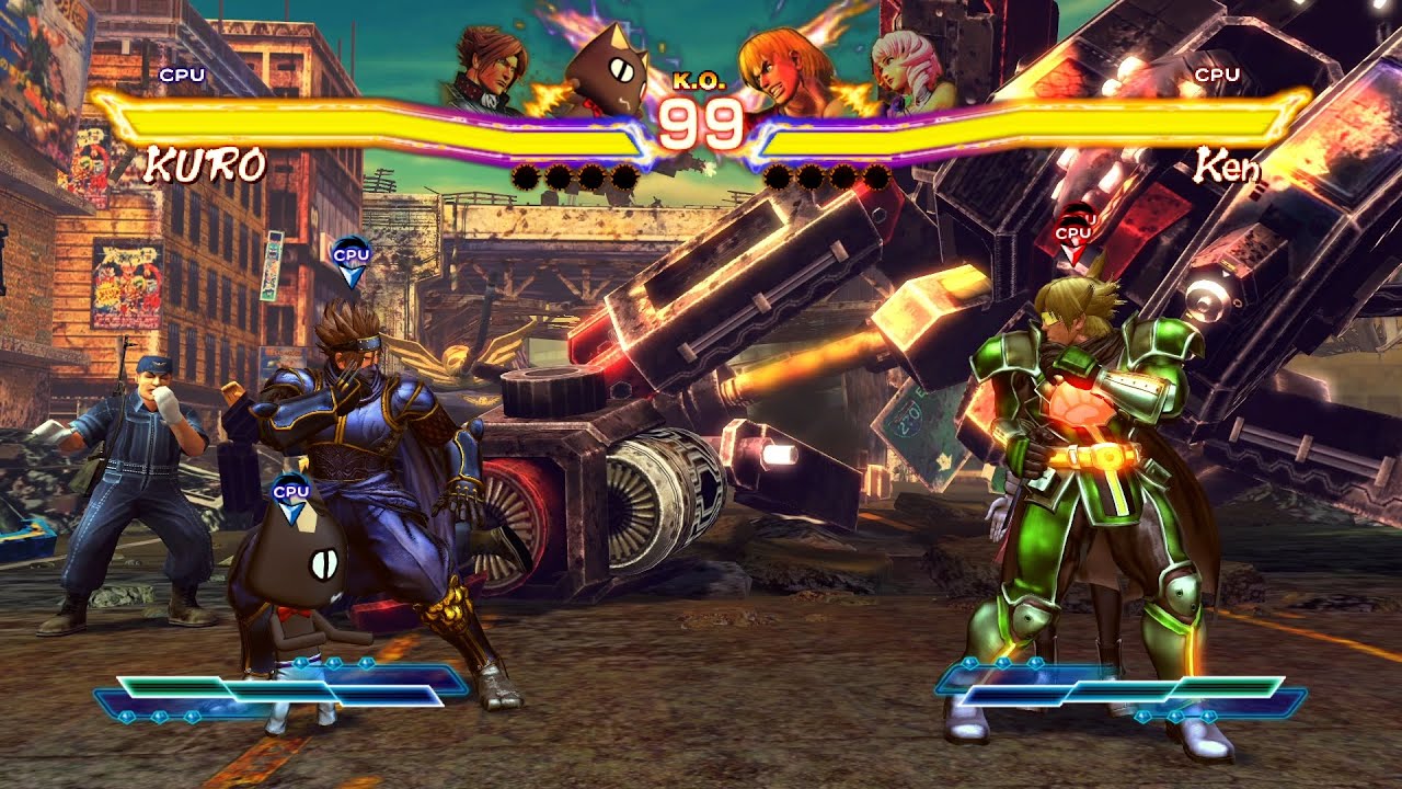 Куро и Ларс против Кена и Алисы Street Fighter X Tekken!
