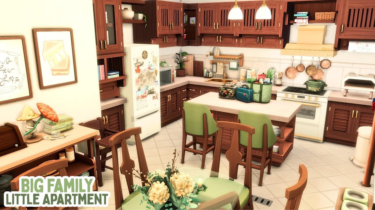 Small Apartment for a Big Family in San Myshuno || The Sims 4 Speed Build