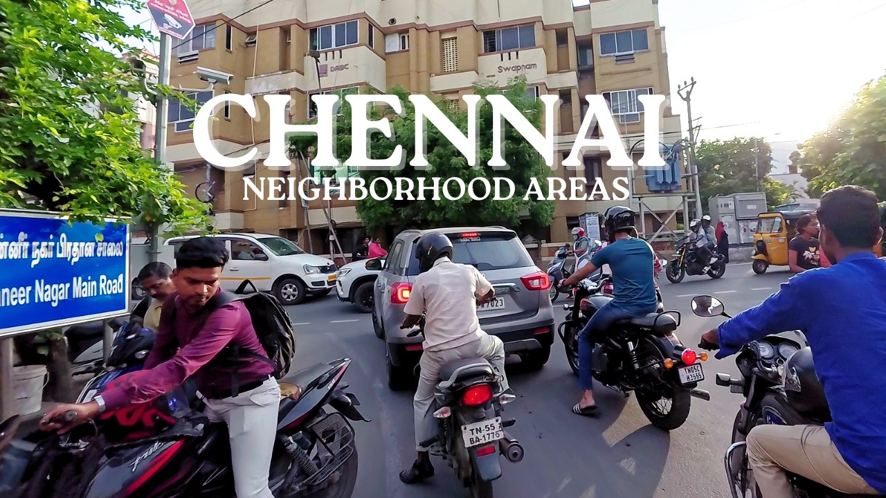 Chennai Neighborhood Area | Mogappair Drive [4K]