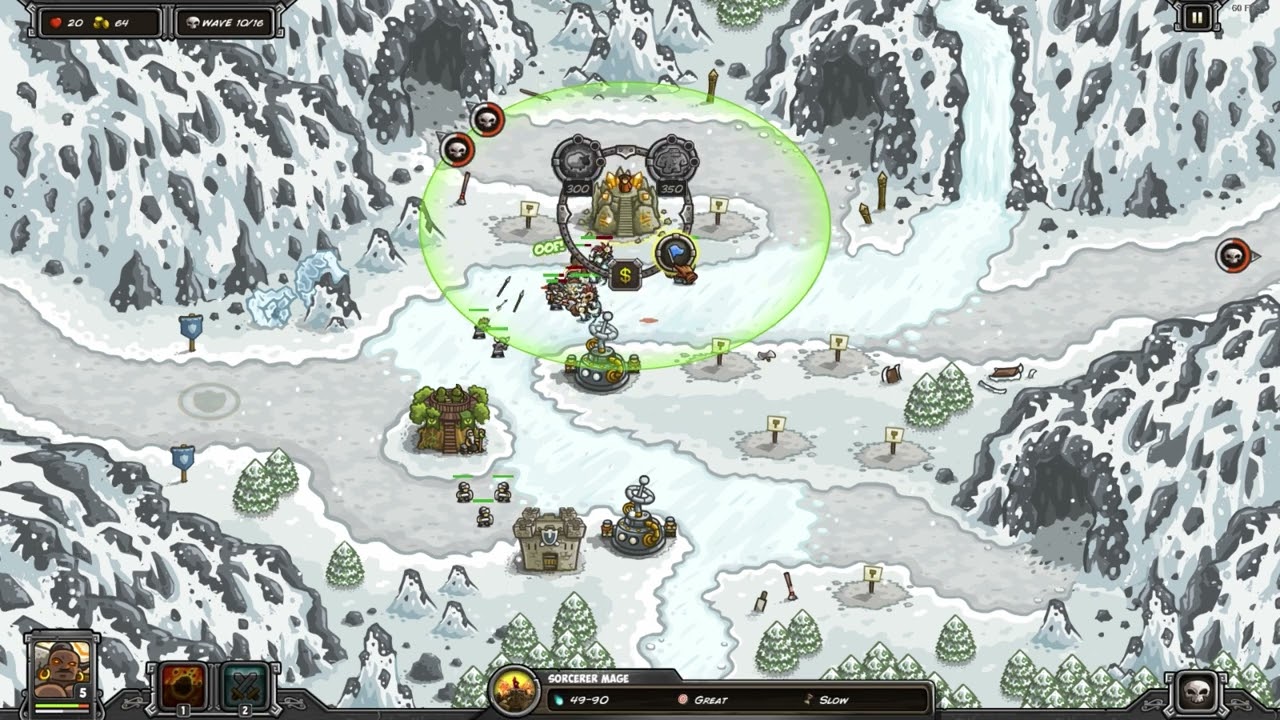 Kingdom Rush - Glacial Heights - Veteran - 3 Stars