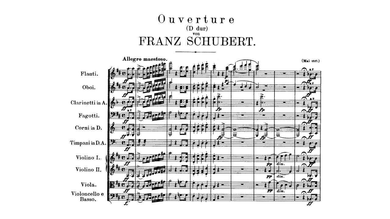 Schubert: Overture in D major, D 556 (with Score)