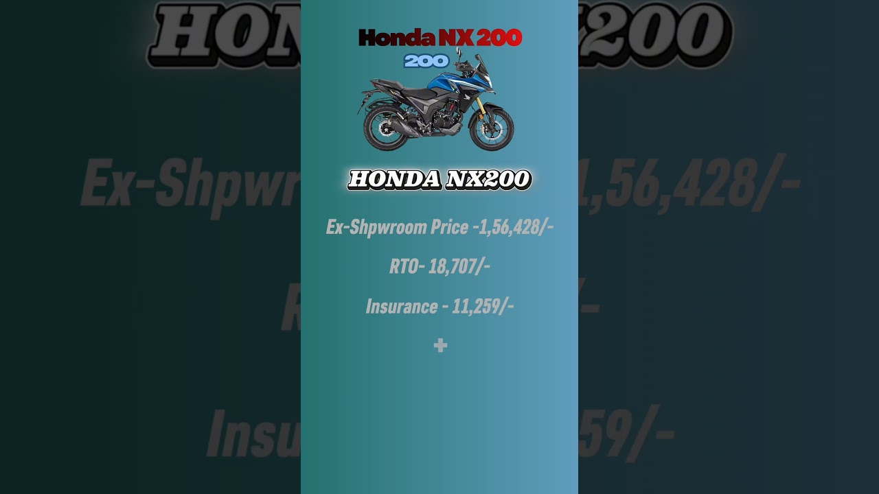 Honda NX 200 Bike EMI Details // Bike EMI Details // Bike Loan Calculation 
