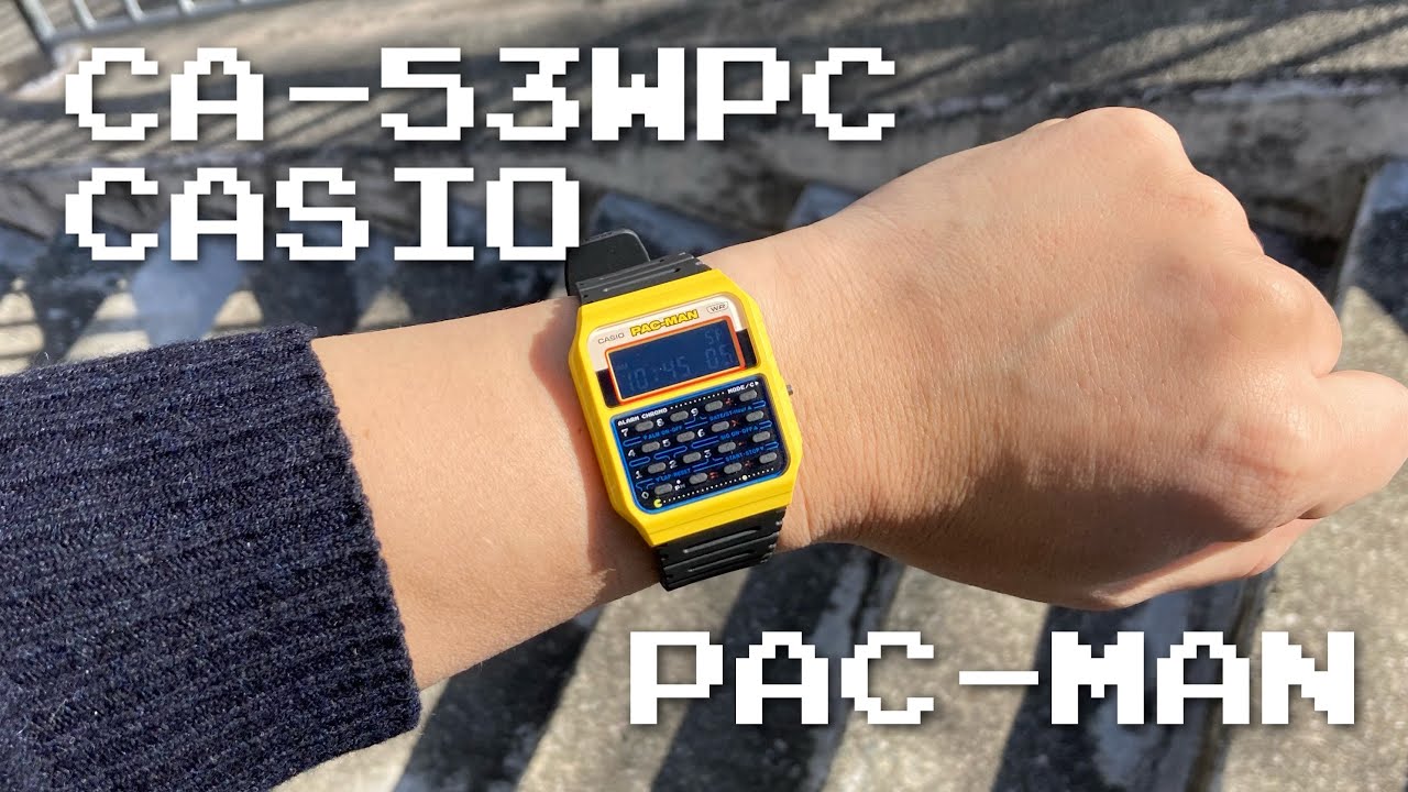 チープカシオ×パックマンコラボウォッチ！電卓と8bitデザインで80年代を濃縮融合だ！CASIO CA-53WPC