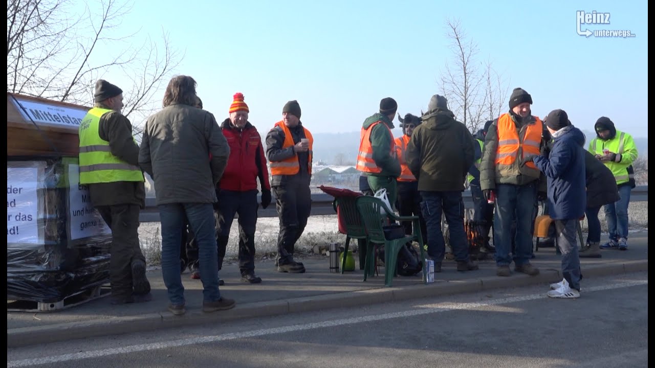 Bauernproteste im Norden/Westen Geras am 10.01.2024