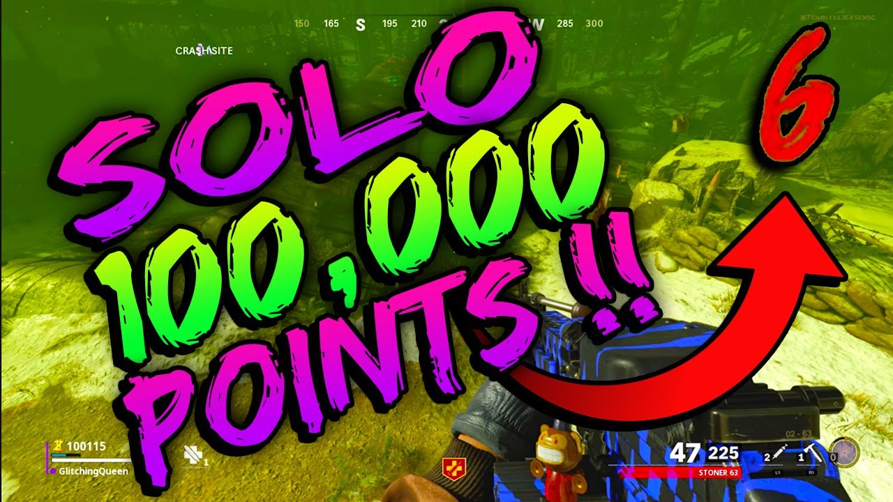 SOLO!! 100,000 + POINTS Round 6 (UNLIMITED POINTS) Cold War Zombies