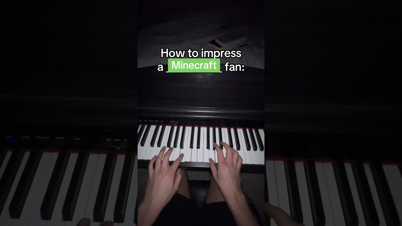 How to impress video game fans on piano 🔥🎹 #piano #pianocover #nostalgia #minecraft #fnaf