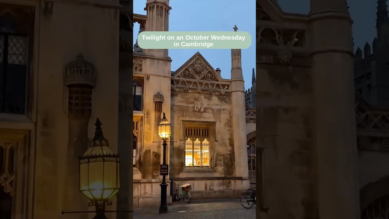 Twilight walk through Cambridge yesterday evening 🌙 #cambridge