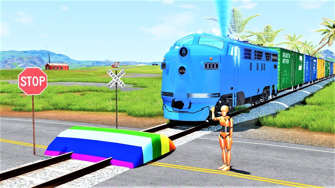Train😯vs😨Speedbumps Crashes 💥 BeamNG.Drive