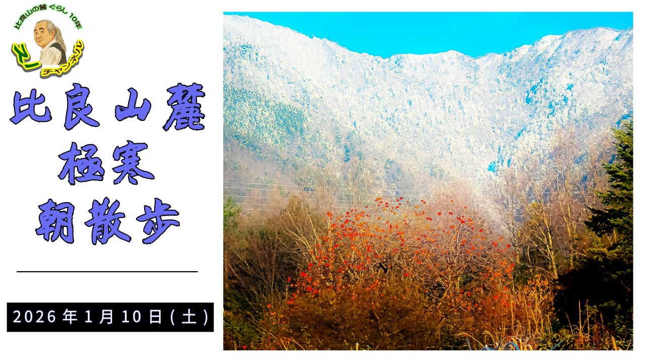 比良山系の麓　極寒　朝散歩