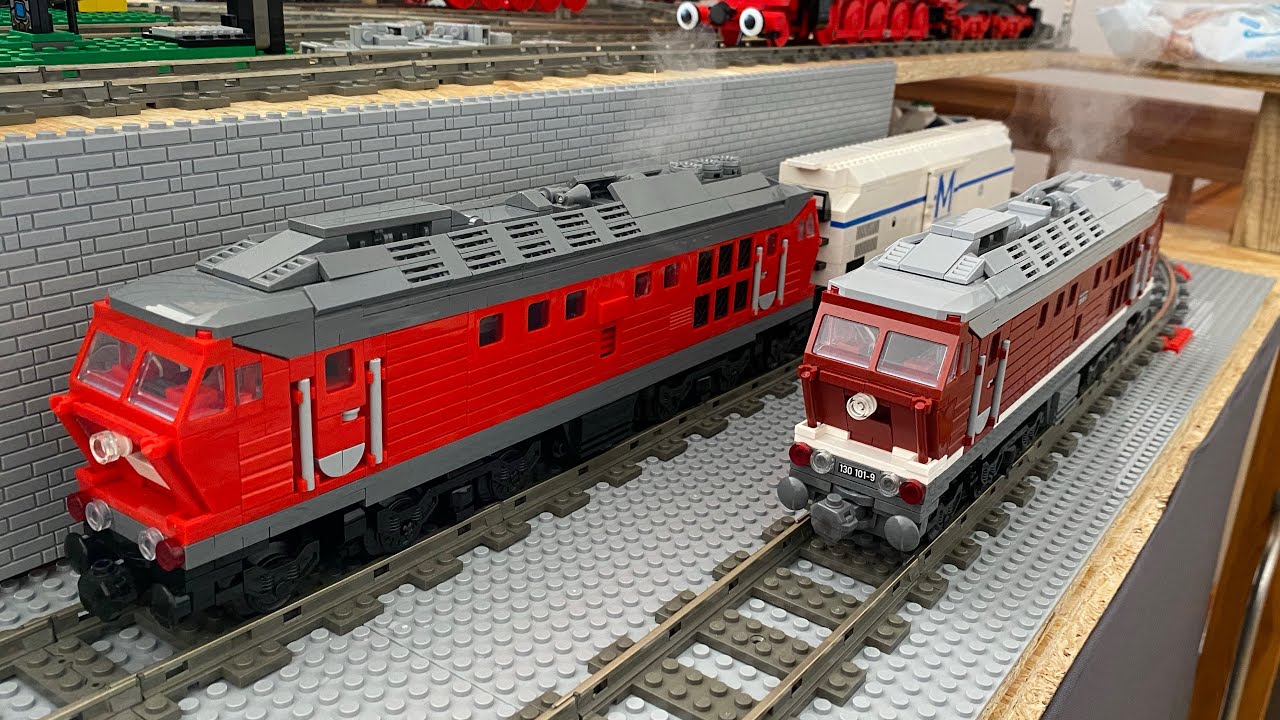 Bluebrixx BR 232 Ludmilla in Verkehrsrot Umbau Technik neue Haftreifen und Rauch 💨