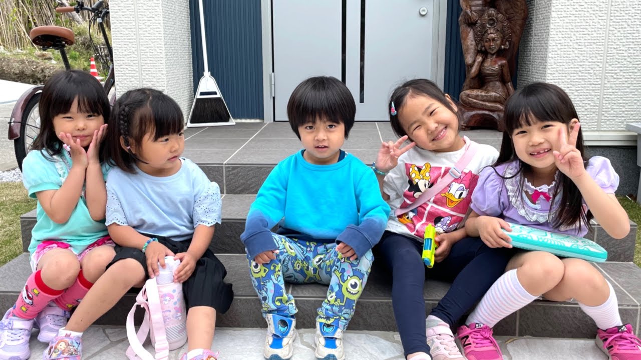 【お泊まり会】さくらこちゃんとありさちゃんと海が見える素敵なおうちに1泊しました！　バーベキューをしたり一緒にパジャマパーティーや歯磨きをしたよ！　旅行　おでかけ　教育　さくありちゃんねるコラボ